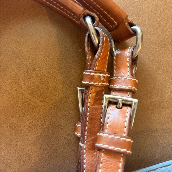 Prada Selleria Canvas Leather Tote linen and pastel Blue - Picture 8 of 9